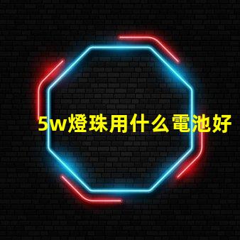 5w燈珠用什么電池好