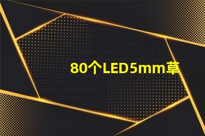 80個LED5mm草帽燈珠配多大驅動器？