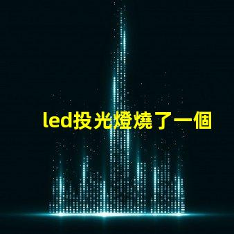 led投光燈燒了一個燈珠