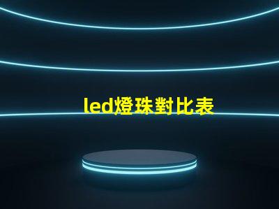 led燈珠對比表