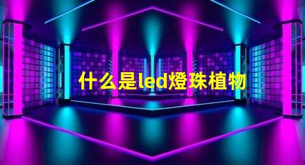 什么是led燈珠植物燈生長燈珠