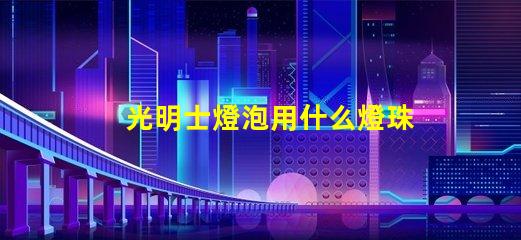 光明士燈泡用什么燈珠