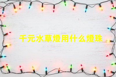 千元水草燈用什么燈珠
