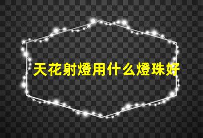 天花射燈用什么燈珠好