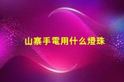 山寨手電用什么燈珠