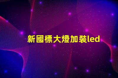 新國標大燈加裝led燈珠