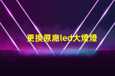 更換原廠led大燈燈珠