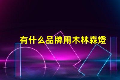 有什么品牌用木林森燈珠的