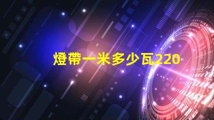 燈帶一米多少瓦220v？