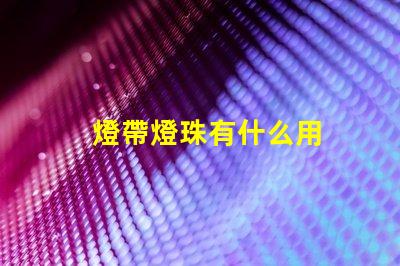燈帶燈珠有什么用