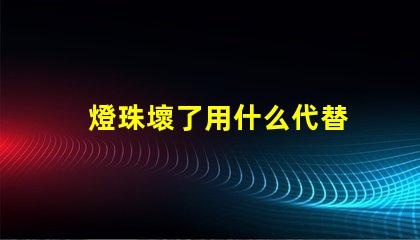 燈珠壞了用什么代替