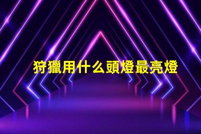 狩獵用什么頭燈最亮燈珠