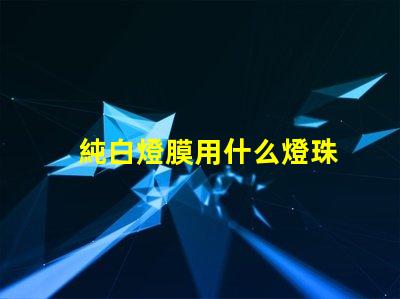 純白燈膜用什么燈珠