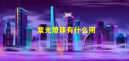 紫光燈珠有什么用