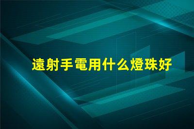 遠射手電用什么燈珠好