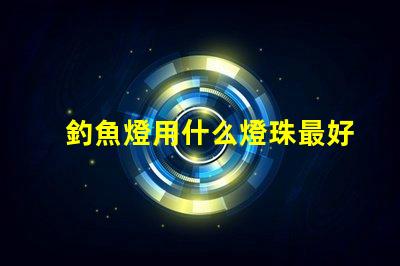 釣魚燈用什么燈珠最好