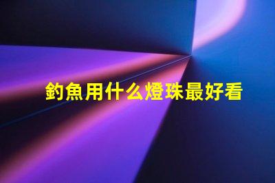 釣魚用什么燈珠最好看的