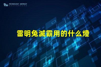 雷明兔滅霸用的什么燈珠