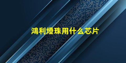 鴻利燈珠用什么芯片
